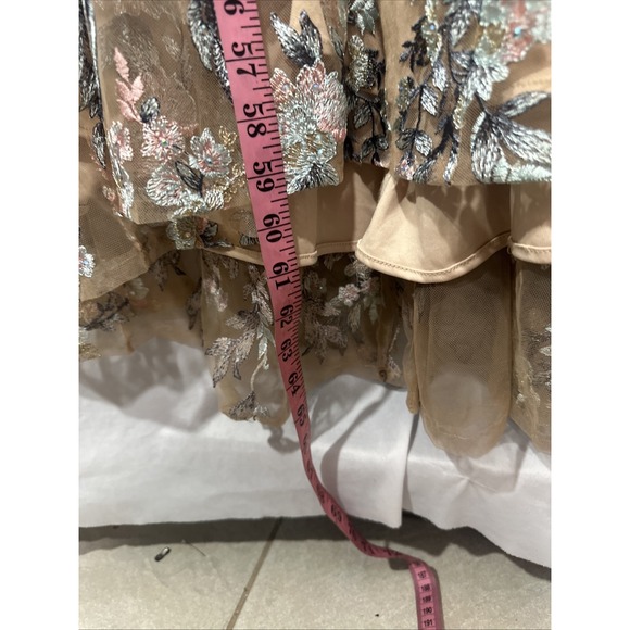 NWT $798 Mac Duggal [ 2 ] 79313 Embroidered Spaghetti Strap‎ Trumpet Gown #S1808 - Picture 9 of 16